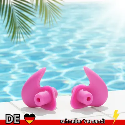Produktbild von 1 Paar Wasserdichte Weiche Ohrstöpsel aus Silikon Tragbare Schwimmzubehör
