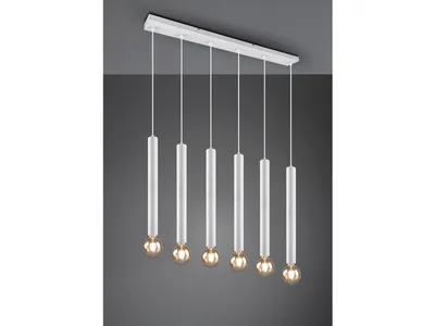 Immagine prodotto di Lampada a sospensione, metallo bianco opaco, regolabile in altezza, H 150 cm