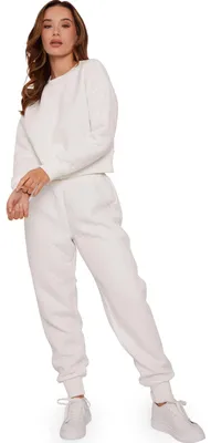 Productafbeelding van Chi Chi London dames loungewear set met quiltmotief, kleur crème, maat 42