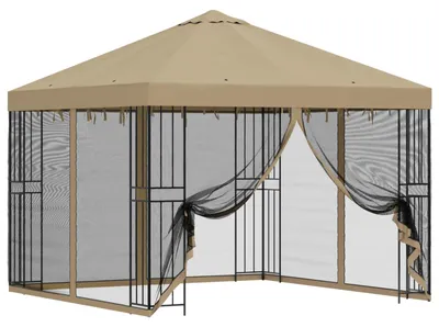 Immagine prodotto di vidaXL Gazebo da giardino con pareti laterali 3 x 3 m Beige