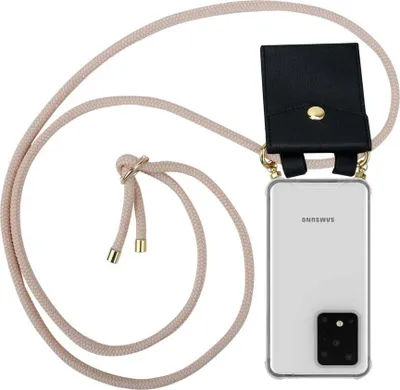 Produktbild von Cadorabo Hülle für Samsung Galaxy S20 ULTRA Schutzhülle in Rosa Handy Kette Silikon Kordel abnehmbares Etui