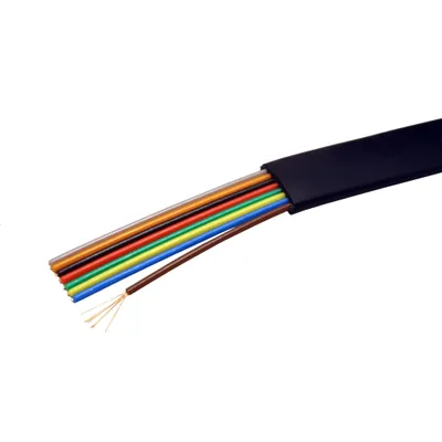 Obrázek produktu pro Goobay 93308 Telefonní plochý kabel 100 m v roli, AWG 28, CCA (hliník s měděným pláštěm), černý - 8 žil