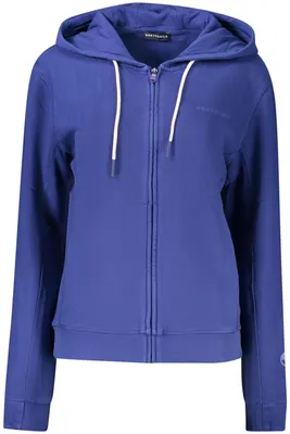 Immagine prodotto di Felpa con cappuccio da donna blu: stile sostenibile con cerniera