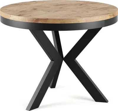 Immagine prodotto di FURNLUX Tavolo da pranzo Elve Brown 100cm / Colore principale: Beige / Dimensioni: 100 x 76 x 138 cm