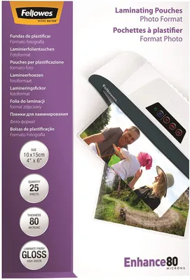 Immagine prodotto di Fellowes 5440602 Fellowes Laminierfolie 10x15 cm 80 mic glänzende