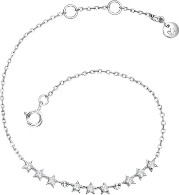 Produktbild von Glanzstücke München Armband Sterne Sterling Silber Zirkonia 15,0 cm Basislänge + 2,5 cm Verlängerung 50080665