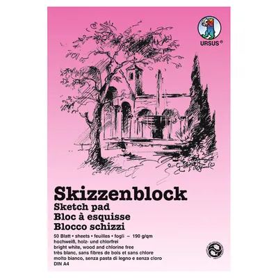 Produktbild von Skizzenblock 190g/qm weiß DIN A5
