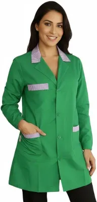 Immagine prodotto di Camice da lavoro da donna - Abbigliamento da lavoro antimacchia - Settore delle pulizie - Altamente resistente - Traspirante - Verde