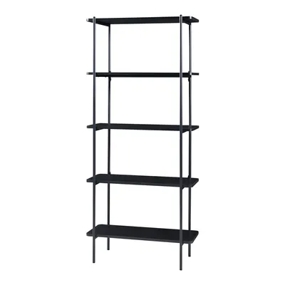Produktbild von Standregal ‘Samnanger’ mit 5 Ablagen 180 x 80 x 34 cm Schwarz