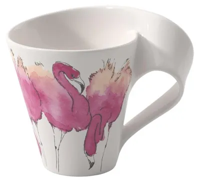 Produktbild von Villeroy & Boch NewWave Caffè Rosa Flamingo Becher mit Henkel (Geschenkkarton) Vorteilsset 4 Stück 1041559100 4003686262218