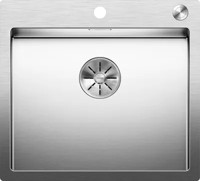 Produktbild von BLANCO Spüle CLARON 500-IF/A Seidenglanz mit InFino®-Ventil mit PushControl® / Edelstahlbecken