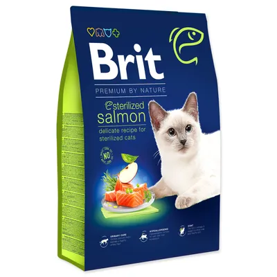 Obrázek produktu pro BRIT Premium by Nature Cat Sterilized Salmon 8 kg