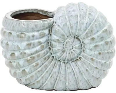 Produktbild von Pflanztopf Lafiora Schnecke Keramik 36,5 x 24,5 x 26,5 cm grau