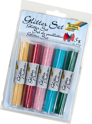 Produktbild von Folia 57802 - Glitzer-Set - Mehrfarbig - 5 Farben - Junge/Mädchen
