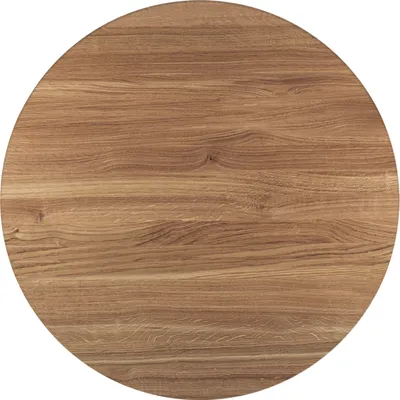Produktbild von Rikmani Tischplatte Rund Esstisch Eiche Massivholz Holzplatte 90-dunkel