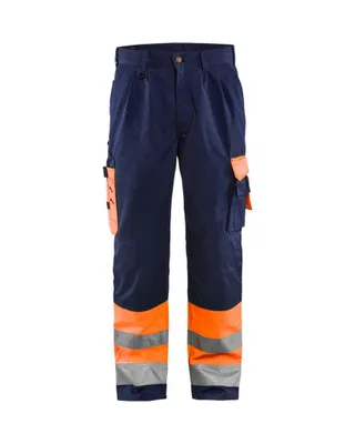 Produktbild von Blakläder High Vis Bundhose 1584 1860 in div. Farben, Farbe:orange/marineblau, Größe:D96 (D24)