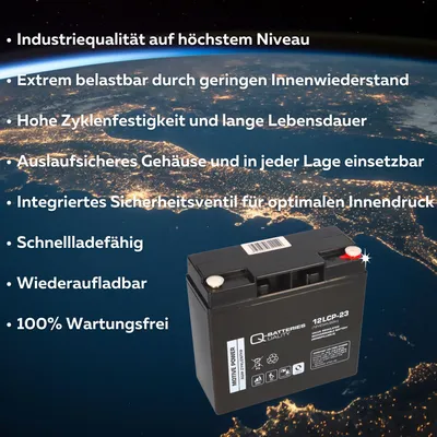 Produktbild von Akkusatz 5x 12V 23Ah kompatibel zu 6 DZM 20 60V 20Ah