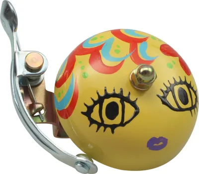 Produktbild von Crane Bell Co. Suzu Klingel Glocke Retro handpainted handbemalt - MIKA-CHAN GELB