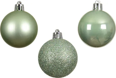 Christbaumkugeln Kunststoff 3cm 14er Set - Matchagrün