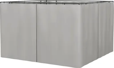 Produktbild von Pavillon Seitenwände - Sonnenschutz-Zubehör - Set mit 4 Wänden - Für 3x2 m Pavillon - Ohne Fenster - Grau