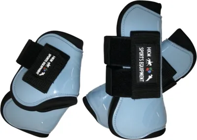 Produktbild von HKM Springgamaschen und Streichkappen, 4er Set SCHWARZ/SCHWARZ, Gr. Pony