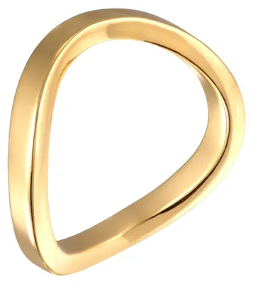 Produktbild von Elli Ring Damen Stapel Basic Welle Filigran Goldfarben