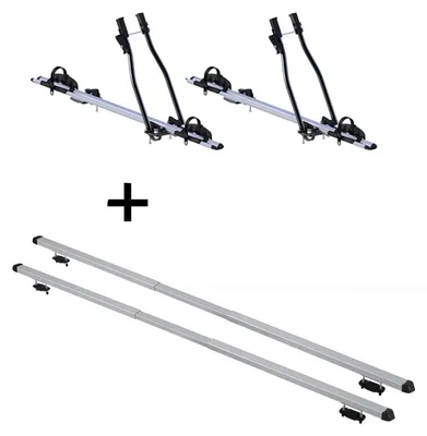 Immagine prodotto di 2x portabici SAGITTAR + portapacchi RAPID compatibile con per Land Rover Freelander 2 (5 porte) dal 07