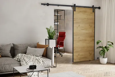 Produktbild von KIER FURNITURE AURA – Schiebetür Komplettset – 106x205x1,6 cm - Eiche Craft
