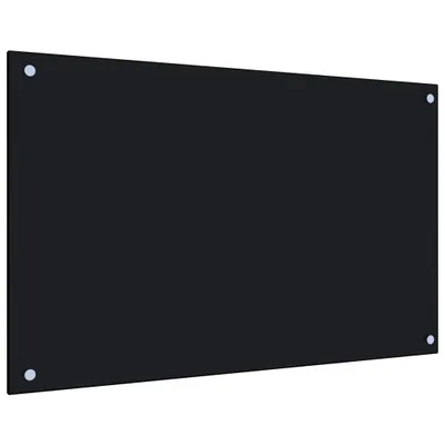 Image de vidaXL Dos de cuisine noir 80x50 cm verre trempé