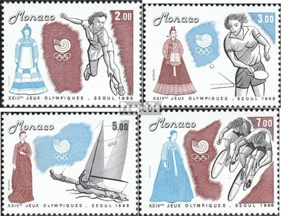 Produktbild von Briefmarken Monaco 1988 Mi 1874-1877 (kompl.Ausg.) postfrisch Olympische Sommerspiele88 Seoul