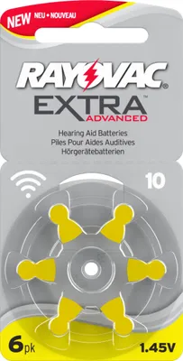 Produktbild von Rayovac Extra 1,45V Typ 10 PR70 Gelb  6 Batterien
