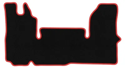 Produktbild von Fußmatten Velours Schwarz/Rot für Renault Master II 2003-2010 Set 1-tlg