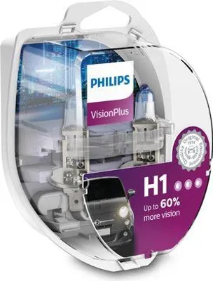 Obrázok produktu pre Philips VisionPlus 12258VPS2, 55 W, 12 V, H1, Halogén, 3250 K, 2 kusov
