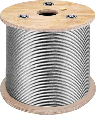 Productafbeelding van Famanu staalkabel 7x7 met lussen - 152 meter (500 voet) voor leuning/zelfbouwprojecten