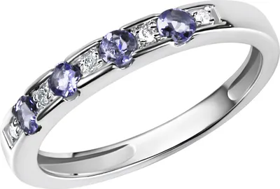Produktbild von Diamonds by Ellen K. Ring 333/- Gold weiß 062 (19,7) Diamant + Tansanit weiß + blau 360370241-2