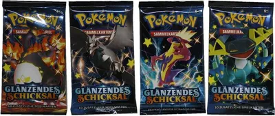 Produktbild von Pokemon 4.5 - Glänzendes Schicksal - 4 Booster - Alle 4 verschiedene Artworks - Deutsch