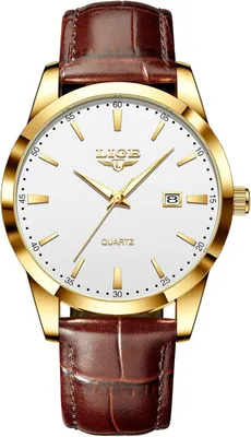 Produktbild von Watch, Herren Uhren Wasserdicht Quarz Armbanduhren Für Herren Männer Uhr Mit Datum Lederarmband Retro Business Retro-Uhr, Datumsanzeige