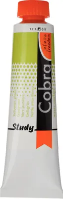 Image de Cobra Study Peinture à l'huile mélangeable à l'eau en tube 40 ml jaune-vert 617