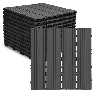 Imagen del producto de Losas para terraza de 30x30 cm, de fácil mantenimiento, para balcón y terraza, color gris