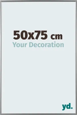 A marketing image for a picture frame, showing its dimensions and a tagline.