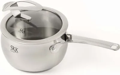Produktbild von Der Designliebling - Stieltopf, Edelstahl mit Glasdeckel – 16 cm