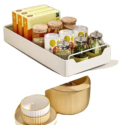 Obrázek produktu pro Výsuvný organizér do skříně, úložný prostor pro těžké předměty, nastavitelný design, bílý, 20 cm