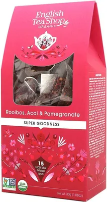 Produktbild von ETS - Rooibos, Acai & Granatapfel, BIO, 15 Pyramiden-Beutel in Papierbox