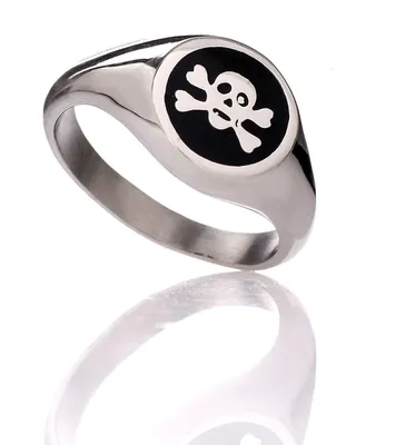 Produktbild von Karisma Edelstahl Ring Totenkopf Schwarze Beschichtung - SRS001 - 65 (20.7)