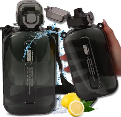 Produktbild von TRESSARI | 750-ml-Flasche, TRESSARI-Sportwasserflasche zum Laufen, solides schwarzes PC