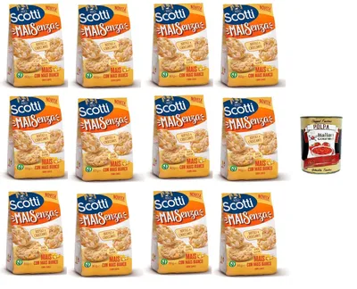 Produktbild von Riso Scotti Mai Senza Mit weißem Mais 12 x 60gr + Italian Gourmet polpa 400g