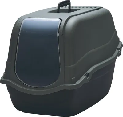 Produktbild von Beeztees Katzentoilette Romeo Eco grau-schwarz