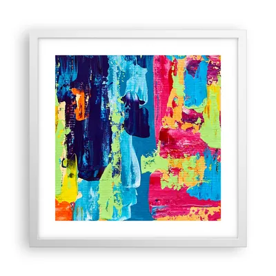 Produktbild von Gerahmtes Poster - Weißer Rahmen - Abstraktion Design Grafik - 40x40 cm - Wand Bild - Wanddeko - Wandbilder - Kunstposter - Wandposter - Bilderrahmen - Bilder - Kunstdruck - Wandbild - P2WAC40x40-3131