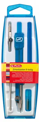 Produktbild von Herlitz Geometrie-Zirkel Zeichenset 5-teilig Schulbedarf Mathematik