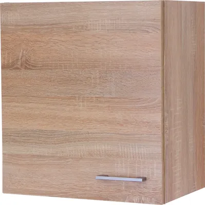 A close-up, studio shot of a single kitchen cabinet.